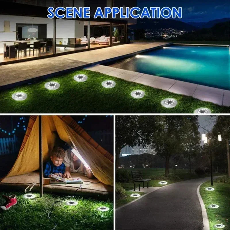 Bright Path Solar Disk Lights