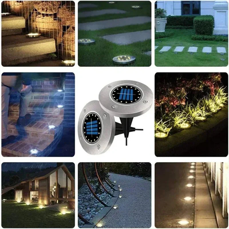 Bright Path Solar Disk Lights