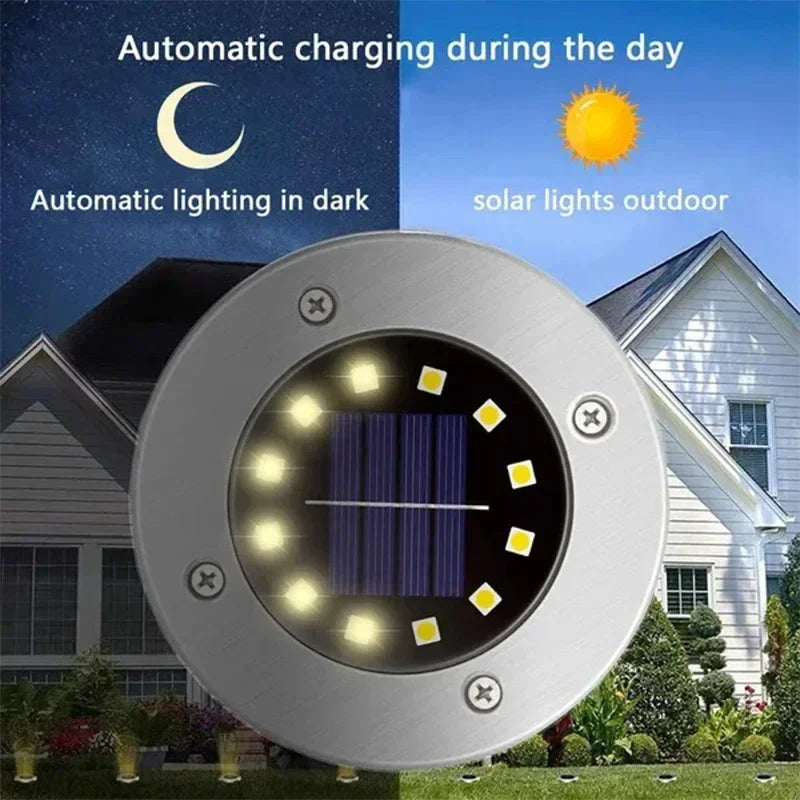 Bright Path Solar Disk Lights