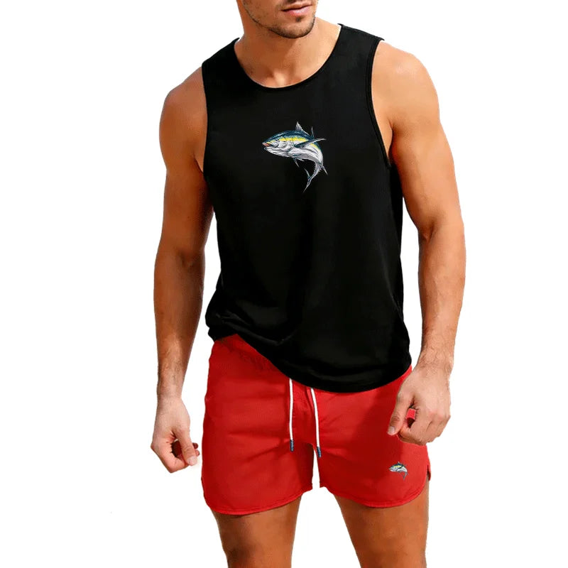 This men’s short-sleeve suit set blends casual comfort with modern style.  fabric a sharp, neat look.